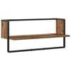 vidaXL Wall Shelf Wall-Mounted Old wood 65 x 25 x 30 cm metal PB