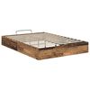 vidaXL Ottoman Bed Frame Old Wood 203 x 140 x 25 cm Chipboard