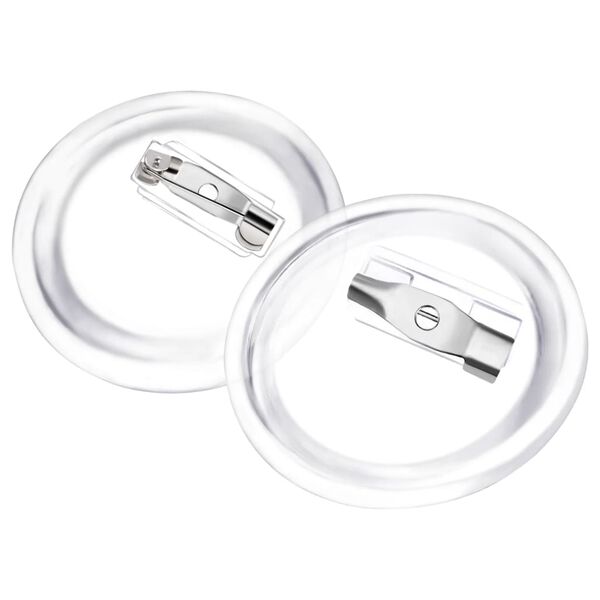 vidaXL Button Badges Kit with Pins 100 Sets Acrylic 25 mm