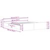 vidaXL Bed Frame without Mattress Concrete Grey 180x200 cm Super King