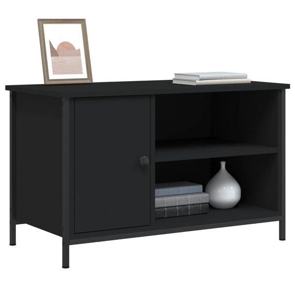 vidaXL TV Cabinet Black 80x40x50 cm Engineered Wood