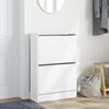 vidaXL Shoe Cabinet White 60x21x87.5 cm Engineered Wood