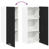 vidaXL Hanging Cabinet Black Oak 40 x 31 x 100 cm Engineered Wood