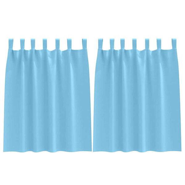 vidaXL Blackout Curtains with Rings 2 pcs Light Blue 140 x 140 cm