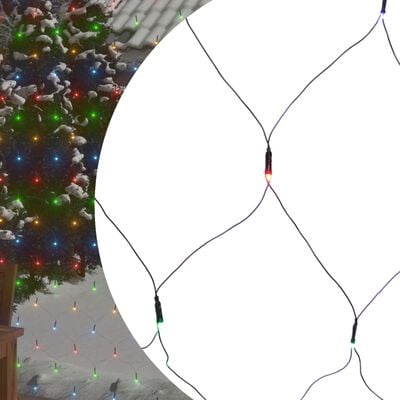 vidaXL Christmas Net Light Colourful 4x4 m 544 LED Indoor Outdoor
