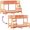 vidaXL Bunk Bed without Mattress 80x200/120x200 cm Wax Brown Solid Wood