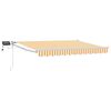 vidaXL Manual Retractable Awning with LEDs Yellow and White 2.5 x 2 m