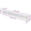 vidaXL Gabion Raised Bed Galvanised Steel 450x50x50 cm