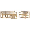 vidaXL Outdoor Sofa Set 6 pcs White 59 x 59 x 37 cm Solid Acacia Wood