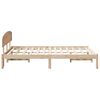 vidaXL Bed Frame with Headboard Natural 140 x 190 cm Solid Pine Wood