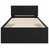 vidaXL Bed Frame with Headboard Black Oak 100 x 200 cm Engineered Wood