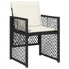 vidaXL Garden Dining Set 5 pcs Black Poly Rattan