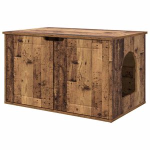 vidaXL Cat House Old Wood 85 x 55 x 50.5 cm Engineered Wood