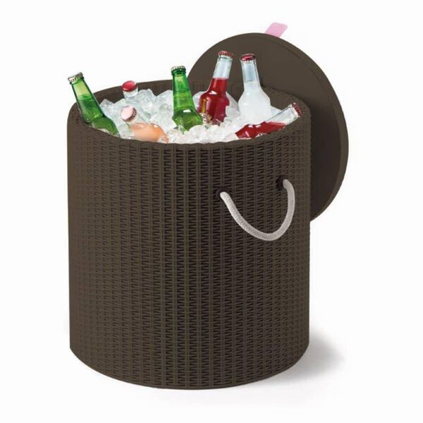 Keter Cool Stool with Rope Handles Taupe 219430