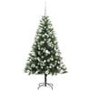 vidaXL Artificial Hinged Christmas Tree with Flocked Snow 150 cm