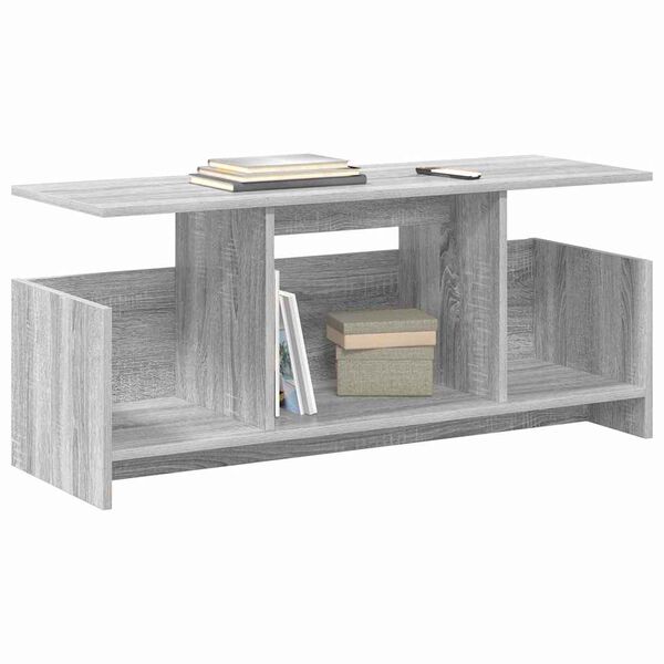 vidaXL TV Stand Grey Sonoma 102 x 35 x 45 cm Engineered Wood