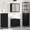 vidaXL Bathroom Furniture Set with Drawer Black Oak Engineered Wood