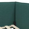 vidaXL Corner Bed Frame Dark Green 90 cm x 200 cm Velvet