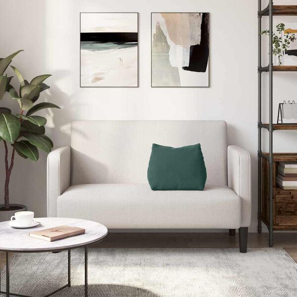 vidaXL Back Pillow Dark Green 45 x 20 x 35 cm Corduroy Fabric