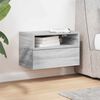 vidaXL Wall-mounted Bedside Cabinet Grey Sonoma 45x26x28.5 cm