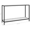 vidaXL Console Table White 120x35x75 cm Tempered Glass