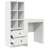 vidaXL Desk with Drawer 2 pcs White