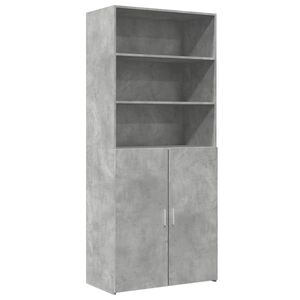 vidaXL Highboard Concrete Grey 80x42.5x185 cm Engineered Wood