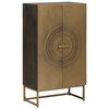 vidaXL Highboard Brass 53.5 x 30 x 95 cm