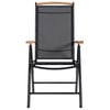 vidaXL Folding Garden Chairs 4 pcs Aluminium and Textilene Black