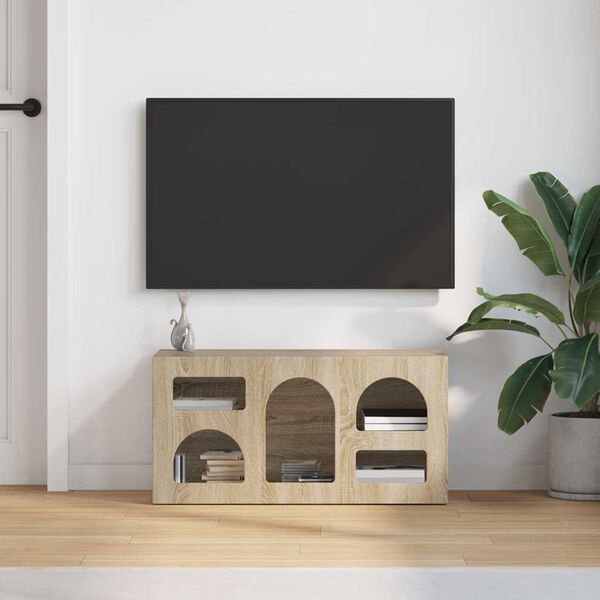 vidaXL TV Cabinet Sonoma Oak 80 x 35 x 40 cm Engineered Wood
