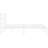 vidaXL Metal Bed Frame without Mattress with Headboard White 180x200cm