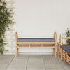 vidaXL Garden Bench with Cushion Brown 110 x 38 x 65cm Bamboo