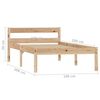 vidaXL Bed Frame without Mattress Solid Pine Wood 100x200 cm
