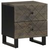 vidaXL Bedside Cabinet Black 40x33x46 cm Solid Wood Mango