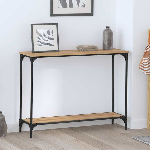 vidaXL Console Table Artisan oak 101 x 30.5 x 75 cm Engineered wood