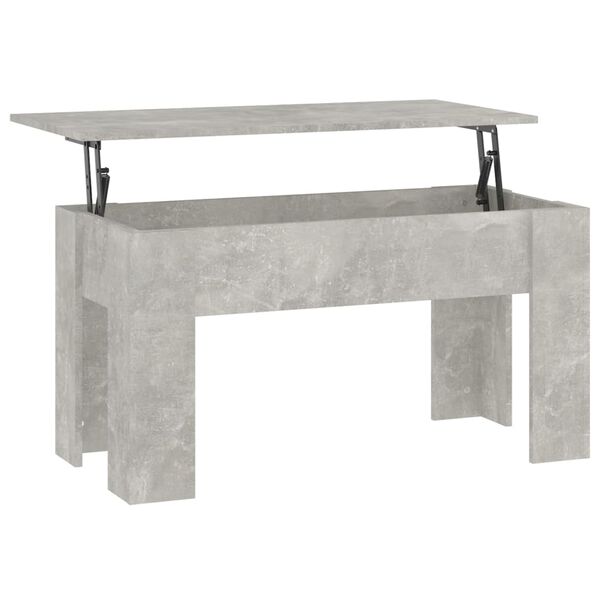 vidaXL Coffee Table Concrete Grey 101x49x52 cm Engineered Wood