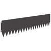 vidaXL Lawn Edging 10 pcs 103 x 25 cm Steel Black
