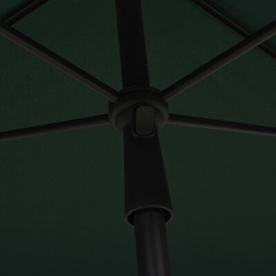 vidaXL Garden Parasol with Pole 210x140 cm Green