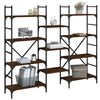 vidaXL Bookshelf Brown Oak 160x28.5x136.5 cm Engineered Wood