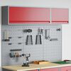 vidaXL Tool Cabinet and Pegboard Set 5 pcs Red 150 x 25 x 115 cm Steel