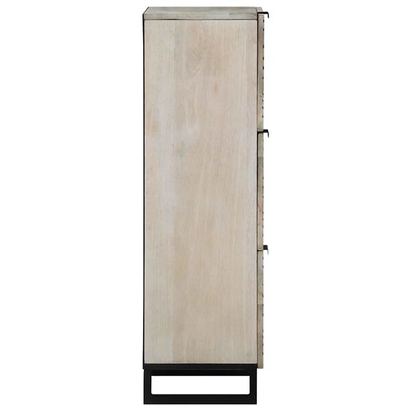 vidaXL Media Storage Cabinets & Racks White and Black 40 x 33 x 110 cm