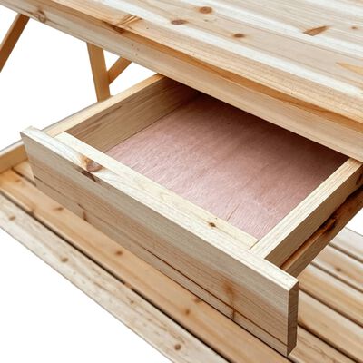vidaXL Potting Bench with Trellis Solid Wood Fir