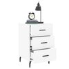 vidaXL Bedside Cabinet White 40x40x66 cm Engineered Wood