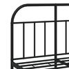 vidaXL Metal Bed Frame without Mattress with Footboard Black 120x190cm