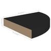 vidaXL Floating Corner Shelves 2 pcs Black 25x25x3.8 cm MDF