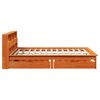 vidaXL Bookcase Bed without Mattress Wax Brown 135x190 cm Double Solid Wood Pine