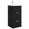 vidaXL Bathroom Vanity with Sink Black Oak 42 x 40 x 84.5 cm
