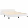 vidaXL Bed Frame without Mattress White 180x200cm Super King Faux Leather