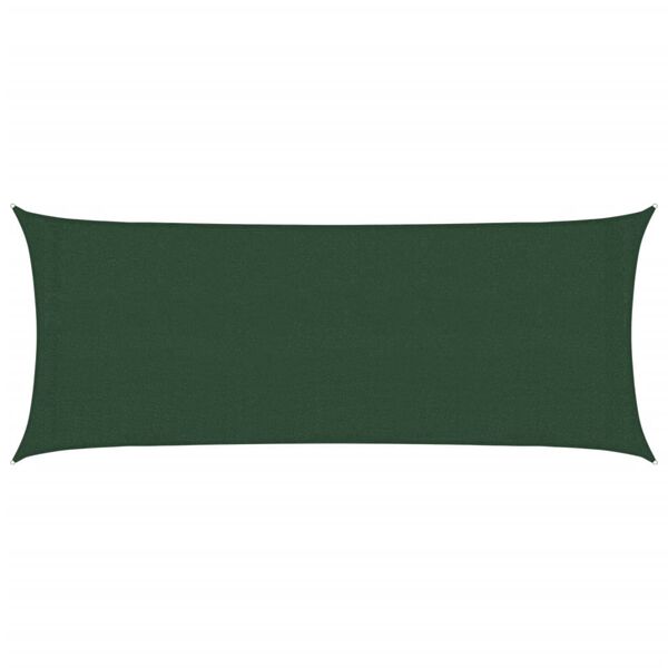 vidaXL Sunshade Sail 160 g/m&sup2; Dark Green 2x4.5 m HDPE