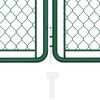 vidaXL Garden Gate Steel 175x395 cm Green